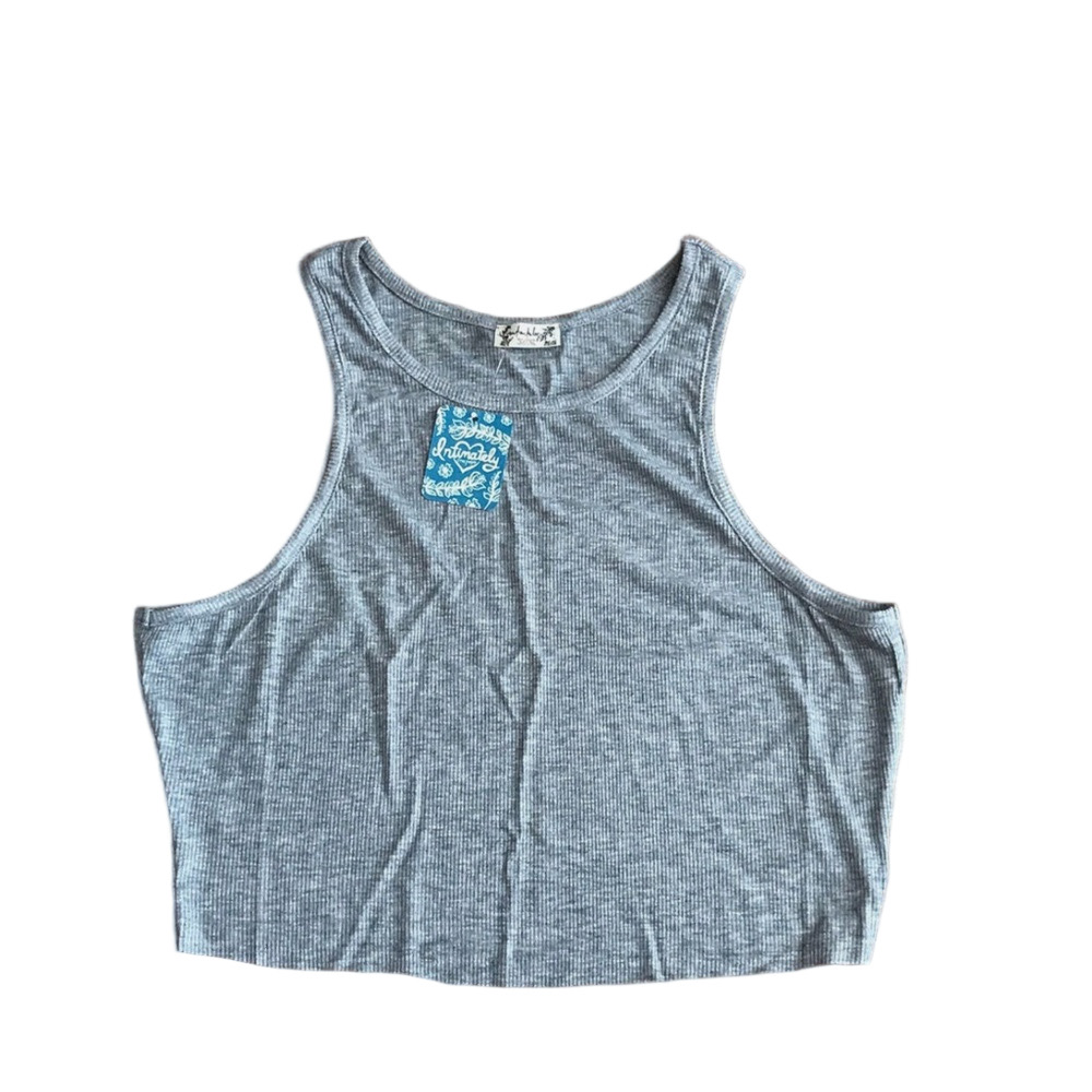 Free People Intimately Gray Sleeveless Crop Top Tank